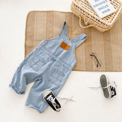 Overol Infantil Estilo Occidental Denim Suelto - Image 11