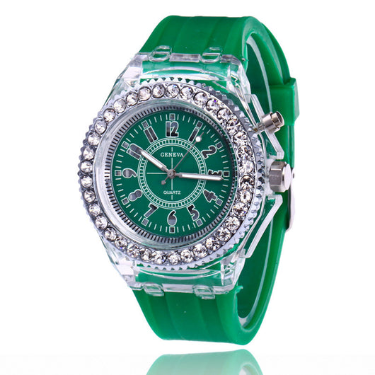 Reloj LED Luminoso Geneva para Mujer con Pulsera de Silicona - Image 16
