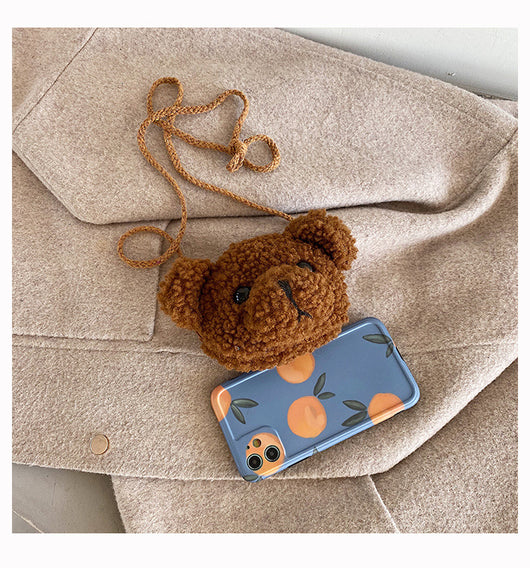 Bolsa Bandolera Infantil Cabeza de Oso de Peluche - Image 10