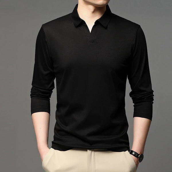 Camisa Casual de Algodón Puro para Hombre - Manga Larga Clásica