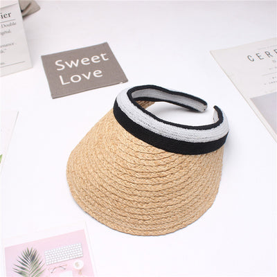Visera Tejida a Mano en Rafia Natural para Mujer - Protección Solar Estival - Image 2