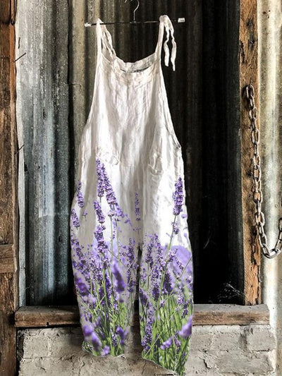 Jumpsuit Retro de Pierna Ancha con Estampado Dulce para Mujer - Image 21