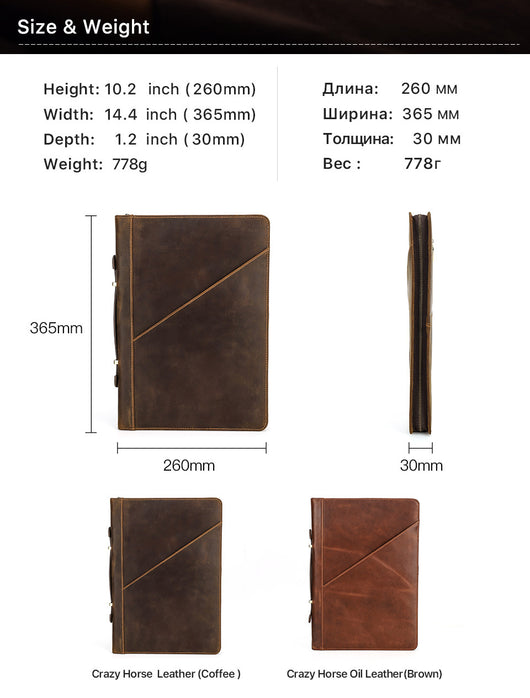 Maletín Ejecutivo de Cuero Genuino para Laptop 14.2 Pulgadas - Image 13