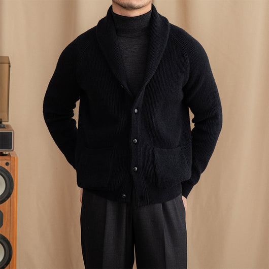 Cardigan Tejido Grueso Vintage para Hombre Estilo Retro - Image 22