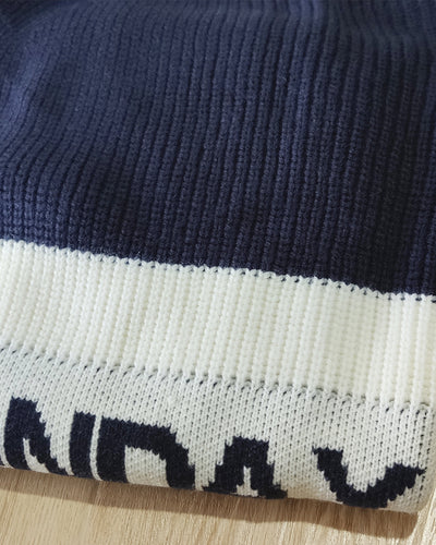 Poncho Tejido Tipo Suéter Oversized con Detalle de Letras - Image 16