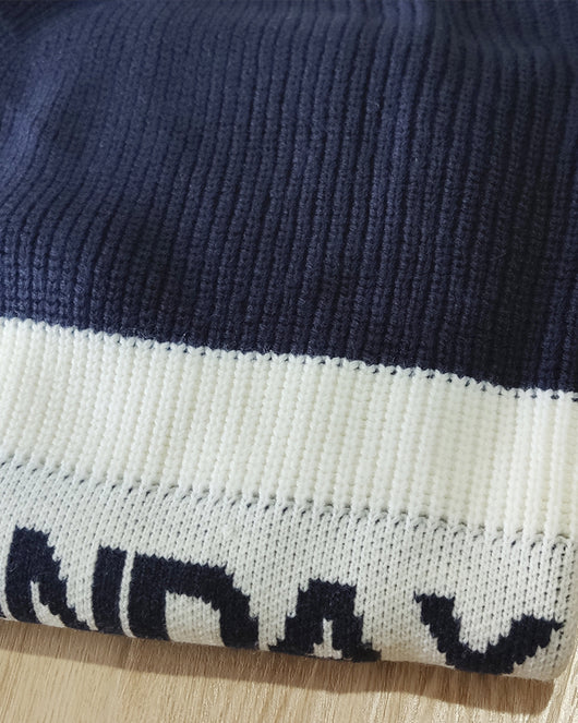 Poncho Tejido Tipo Suéter Oversized con Detalle de Letras - Image 16