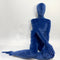 Medias Ajustadas Azul Stretch con Textura Suave