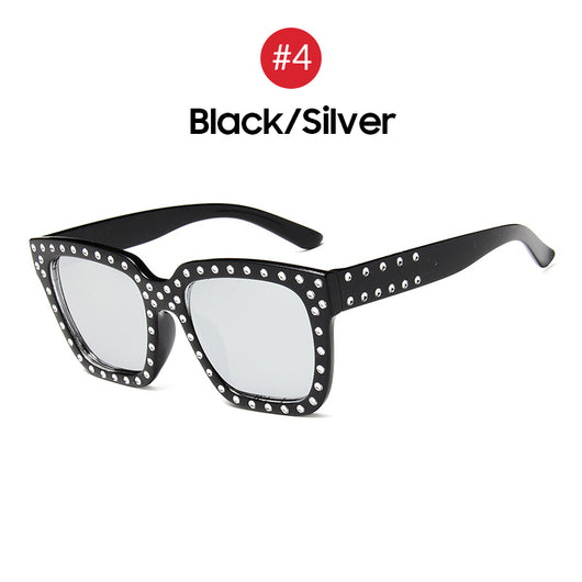 Gafas de Sol Grandes con Strass Estilo Europeo y Americano para Mujer - Image 5