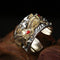 Anillo de Plata Esterlina para Hombre con Diseño Koi Ancho