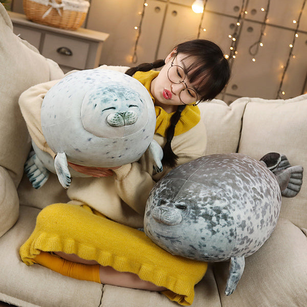Peluche Foca Grande con Diseño Acuario