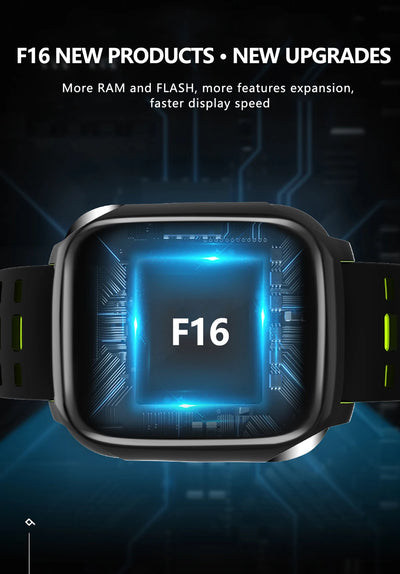 Reloj Inteligente F16 con Monitor ECG, Presión Arterial y Frecuencia Cardíaca - Image 10