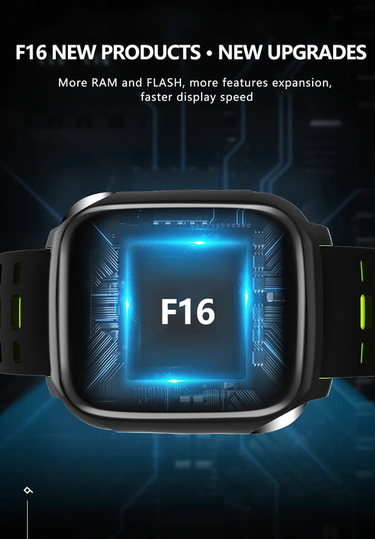 Reloj Inteligente F16 con Monitor ECG, Presión Arterial y Frecuencia Cardíaca - Image 10