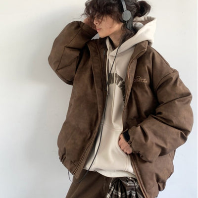 Abrigo de Cuero PU Retro Urbano para Hombre
