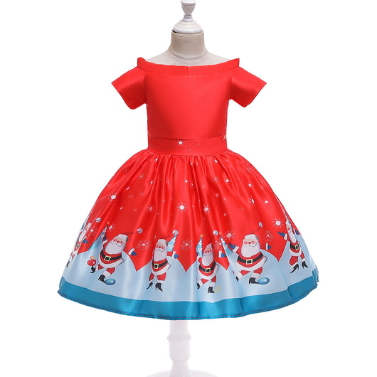 Falda Navideña Infantil Estampado Papá Noel Largo Medio - Image 14