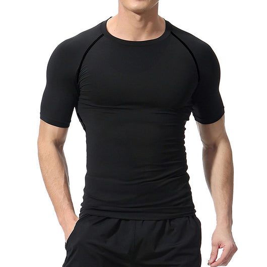 Playera de Compresión Estampado Espada Manga Corta Verano Hombre - Image 43
