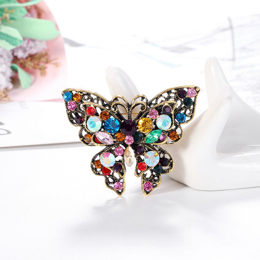 Broche Mariposa Brillante con Cristales de Diamante - Image 6