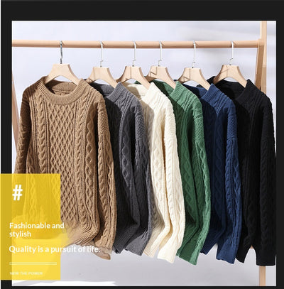 Suéter Cuello Redondo para Hombre - Otoño e Invierno - Image 9