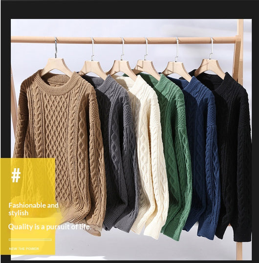 Suéter Cuello Redondo para Hombre - Otoño e Invierno - Image 9