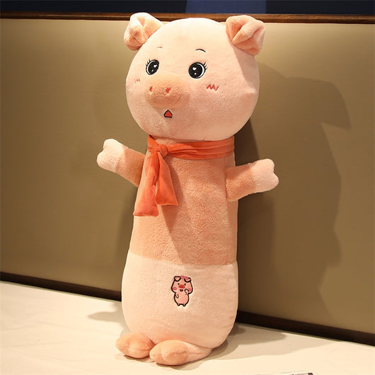Almohada Peluche Largo Cerdo y Conejo Adorable - Image 19
