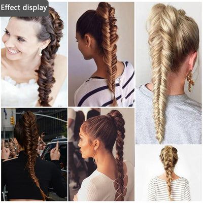 Peluca Trenza Sintética Cola de Caballo Estilo Fishtail para Mujer - Image 36
