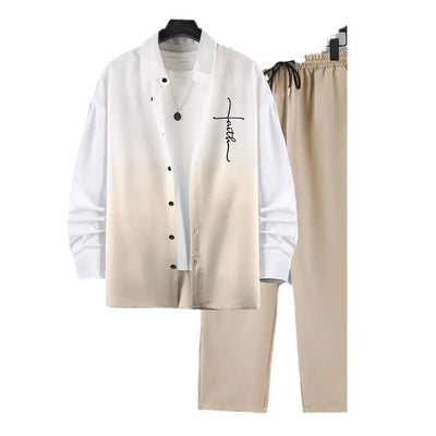 Conjunto Degradado de Color - Camisa y Pantalón de Manga Larga - Image 4