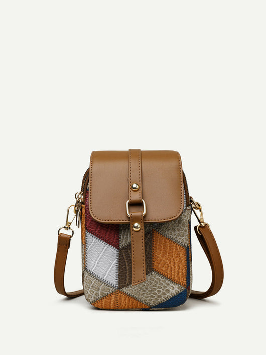 Bolso Bandolera Mini Asimétrico con Compartimento para Teléfono - Image 10