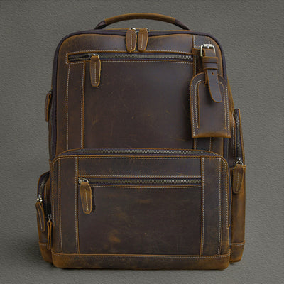 Mochila de Cuero Auténtico para Hombre - Diseño Moderno y Versátil - Image 19