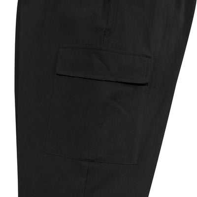 Pantalones Casuales de Algodón y Lino con Múltiples Bolsillos y Cordón Ajustable - Image 25