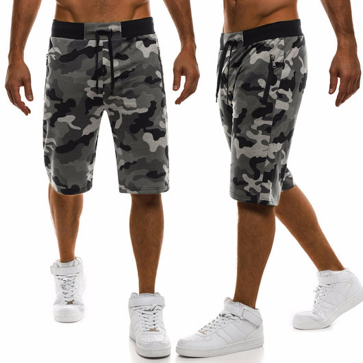Pantalones Cortos Deportivos Camuflaje con Cremallera y Amarre - Image 7