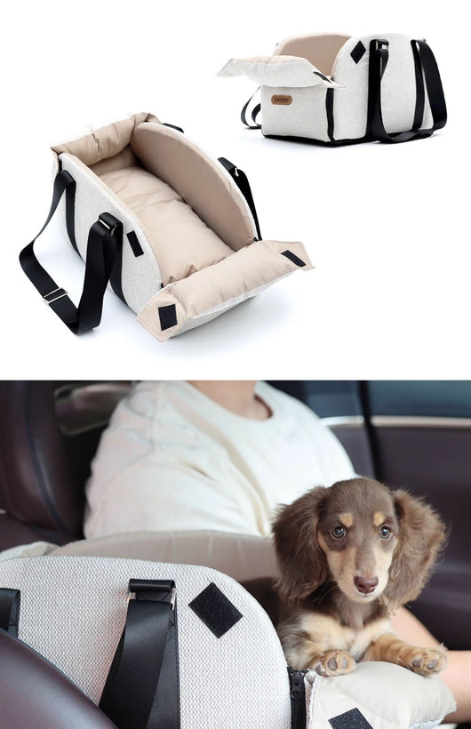 Nido para Mascota en Auto con Bolsa Pañalera Dual - Image 15