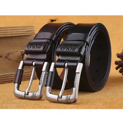 Cinturón de Cuero para Hombre Premium - Hebilla de Pasador Directo de Fábrica - Image 4