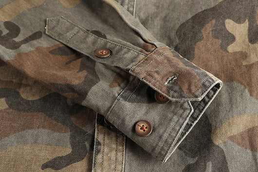 Chaqueta Cargo Camuflaje Retro para Hombre con Bolsillos Funcionales - Image 23