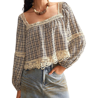 Blusa de Encaje Patchwork para Mujer - Image 21