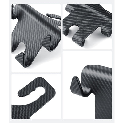 Soporte Multifunción de Fibra de Carbono para Smartphone - Gancho Organizador de Asiento Trasero - Image 6