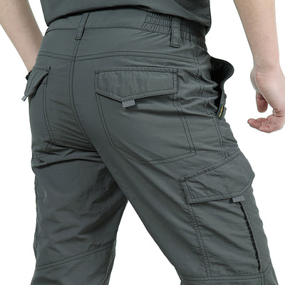 Pantalones Rectos de Cintura Media con Elástico para Hombre - Image 5