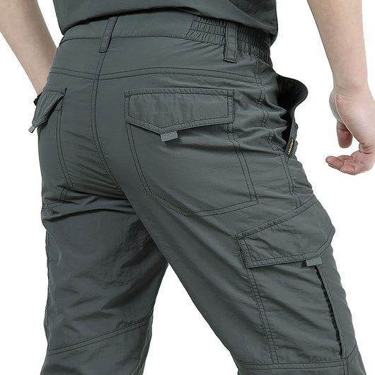 Pantalones Rectos de Cintura Media con Elástico para Hombre - Image 5