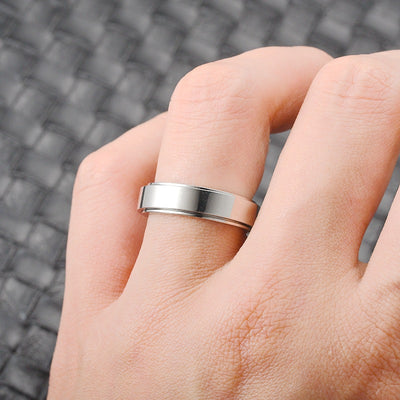 Anillo Giratorio de Acero Inoxidable con Luna y Estrellas para Aliviar Ansiedad - Image 28