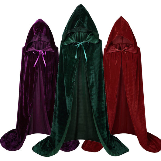 Capa de Bruja Negra para Disfraz de Halloween y Eventos