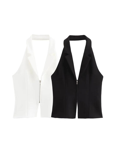Blusa Escotada sin Espalda con Diseño de Cierre y Ajuste Ceñido - Image 18