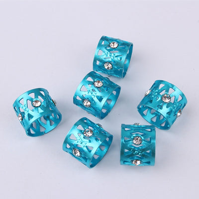 Anillos para Cabello y Pelucas con Joyas - Set de 7 Colores en Aluminio - Image 24