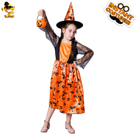 Disfraz de Bruja Calabaza para Niñas - Traje de Brujas Infantil para Halloween y Presentaciones - Image 6