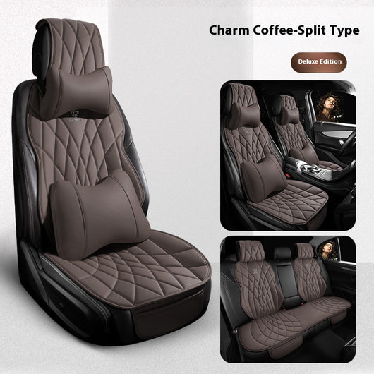 Funda de Asientos de Cuero Premium para Auto - Juego Completo 5 Plazas - Image 35