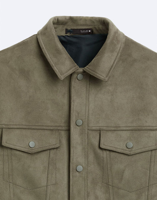 Chaqueta de Solapa en Efecto Gamuza para Hombre - Image 4
