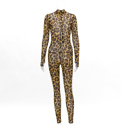 Jumpsuit Estampado Leopardo Ajustado Sexy para Mujer - Image 7