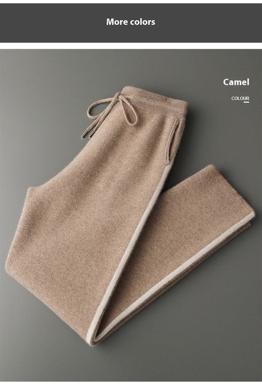 Pantalones de Punto Cashmere Grueso para Hombre - Cómodos y Versátiles - Image 16