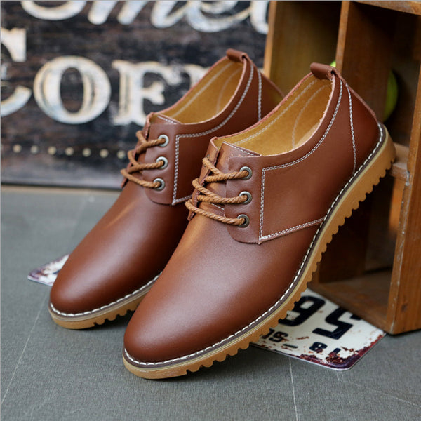 Zapatos Casuales de Cuero Genuino para Hombre Tallas Grandes