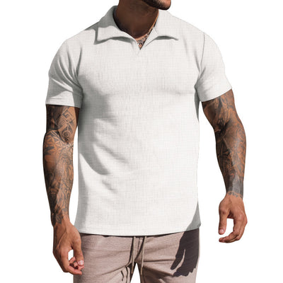 Polo Casual de Cuello V para Hombre - Colores Sólidos - Image 20