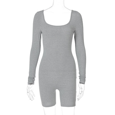 Mono Deportivo Slim Ajustado de Color Liso para Fitness - Image 11
