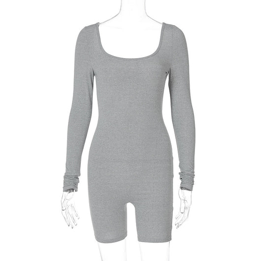 Mono Deportivo Slim Ajustado de Color Liso para Fitness - Image 11
