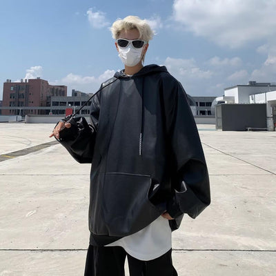 Chaqueta de Cuero con Capucha para Parejas - Estilo Primavera y Otoño - Image 8